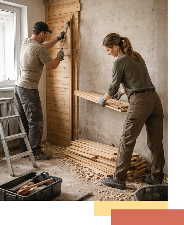 Демонтаж вагонки со стен в Ростове-на-Дону — профессиональный демонтаж