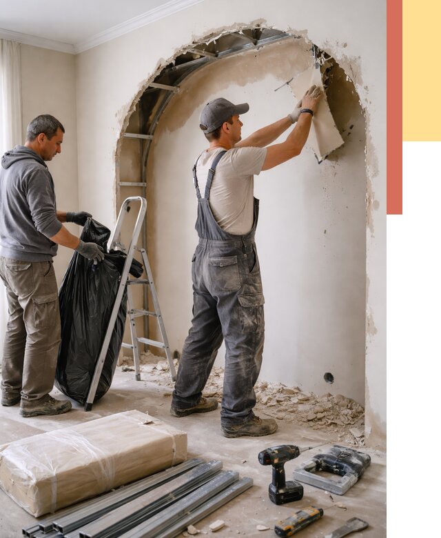 Демонтаж арки из гипсокартона в Ростове-на-Дону от 3650 руб. — услуги под ключ | ОТДЕЛОЧНИК-Рст