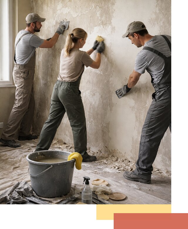 Очистка стен от клея и грунтовки в Ростове-на-Дону качественно и быстро