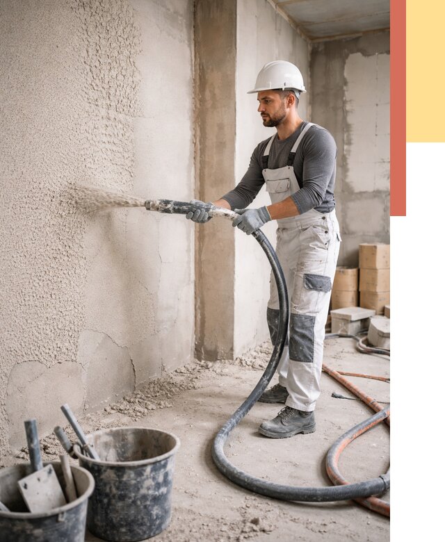 Машинная штукатурка стен в Ростове-на-Дону под ключ от 6779 руб./м2 | ОТДЕЛОЧНИК-Рст