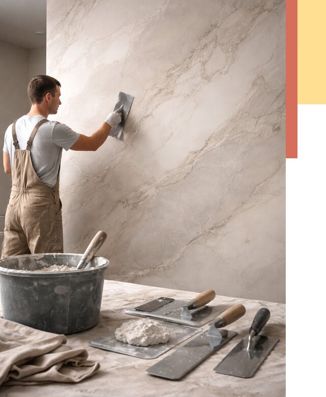 Декоративная штукатурка под мрамор в Ростове-на-Дону от 2920 руб./м² — быстро и недорого | ОТДЕЛОЧНИК-Рст