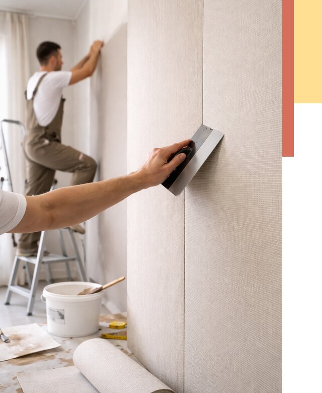 Поклейка текстильных обоев в Ростове-на-Дону от 4693 руб. под ключ | ОТДЕЛОЧНИК-Рст