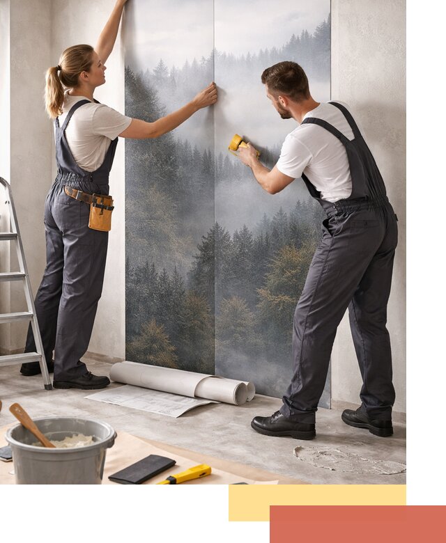 Поклейка фотообоев профессионально в Ростове-на-Дону под ключ