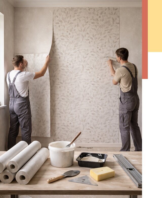 Поклейка обоев с подбором рисунка в Ростове-на-Дону от 3650 руб. | ОТДЕЛОЧНИК-Рст - быстро и недорого