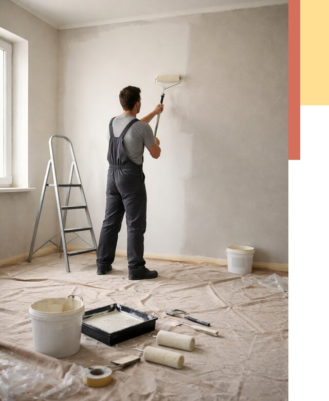 Покраска стен моющейся краской в Ростове-на-Дону от 365 руб./м² — быстро и недорого | ОТДЕЛОЧНИК-Рст