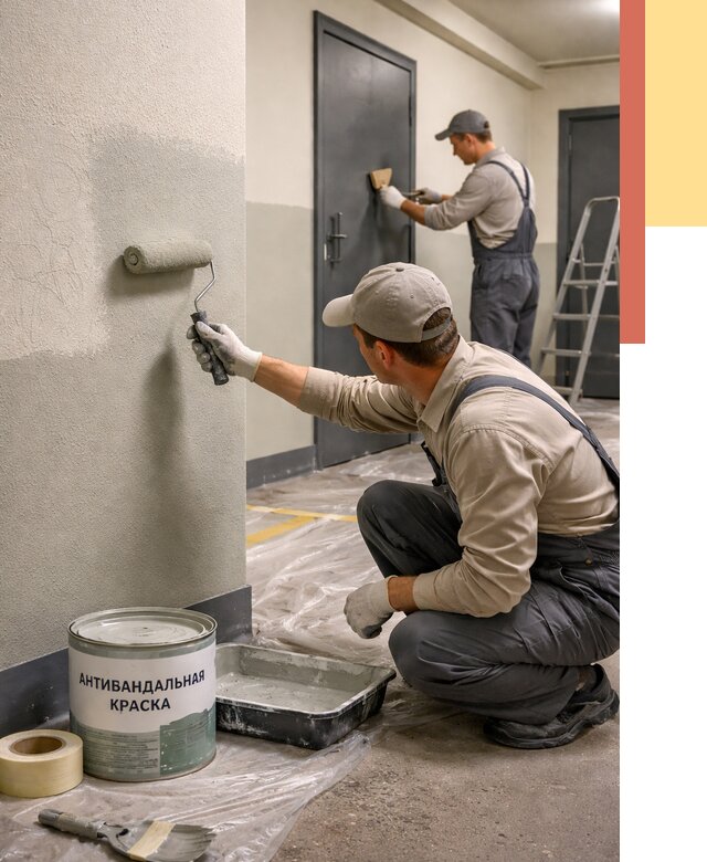 Покраска стен антивандальной краской в Ростове-на-Дону от 4693 руб./м² под ключ | ОТДЕЛОЧНИК-Рст