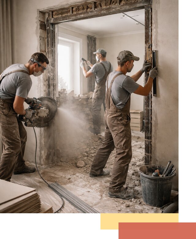 Расширение дверного проема под установку новой двери в Ростове-на-Дону