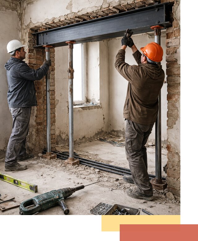 Усиление проема в стене в Ростове-на-Дону для расширения и безопасности