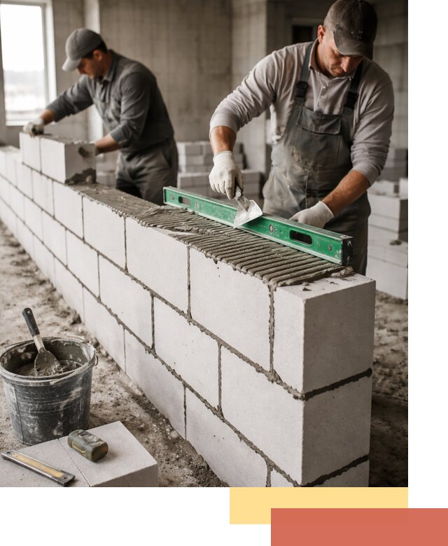 Кладка перегородок из газобетона в Ростове-на-Дону быстро и качественно