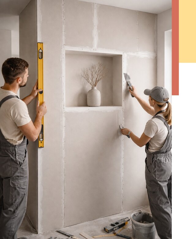 Перегородка из гипсокартона с нишей в Ростове-на-Дону от 3389 руб. под ключ | ОТДЕЛОЧНИК-Рст