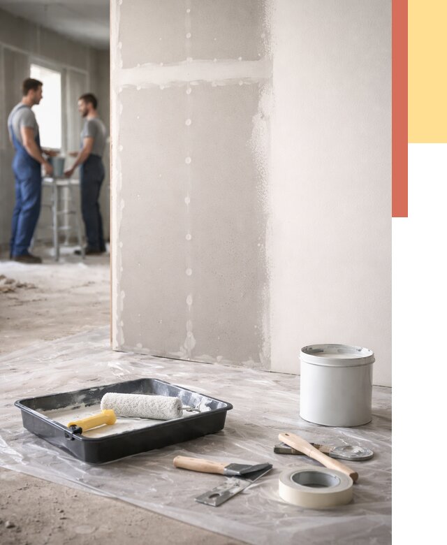 Покраска перегородок из гипсокартона в Ростове-на-Дону от 4693 руб. под ключ | ОТДЕЛОЧНИК-Рст