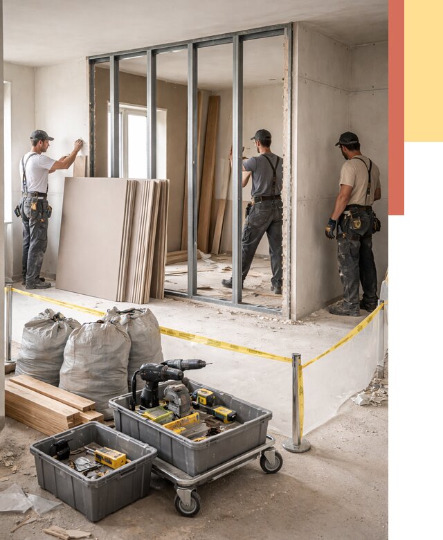 Перенос гипсокартонной перегородки в Ростове-на-Дону под ключ от 4693 руб. | Демонтаж и монтаж – ОТДЕЛОЧНИК-Рст