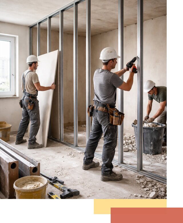 Перенос гипсокартонной перегородки в Ростове-на-Дону профессионально и быстро