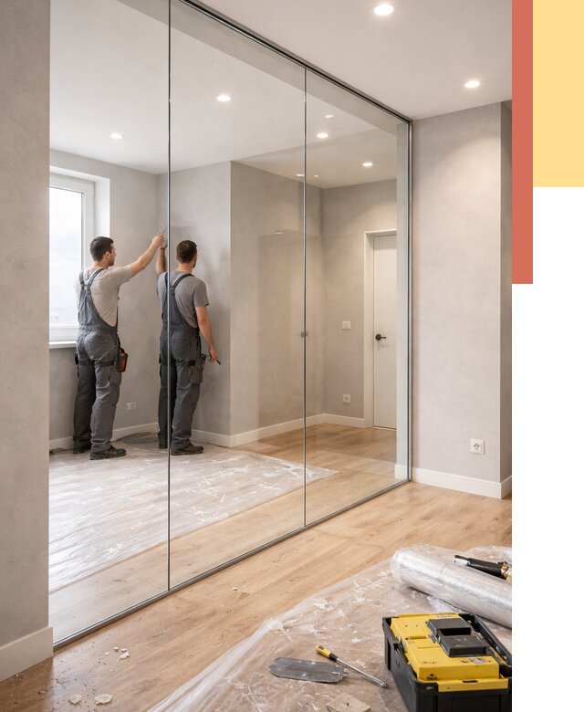 Безрамные стеклянные перегородки в Ростове-на-Дону — монтаж от 9908 руб. | ОТДЕЛОЧНИК-Рст