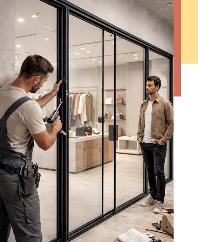 Стеклянные перегородки для магазинов в Ростове-на-Дону от 8552 руб. под ключ | ОТДЕЛОЧНИК-Рст