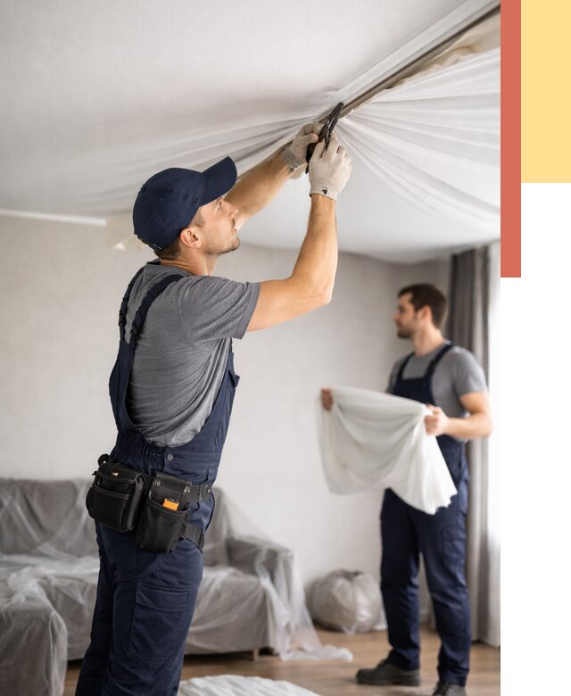 Демонтаж натяжного потолка в Ростове-на-Дону от 4693 руб. — снятие и разбор под ключ | ОТДЕЛОЧНИК-Рст