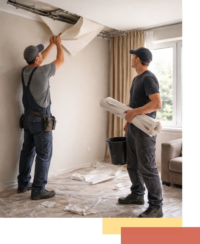 Демонтаж натяжного потолка в Ростове-на-Дону быстро и аккуратно