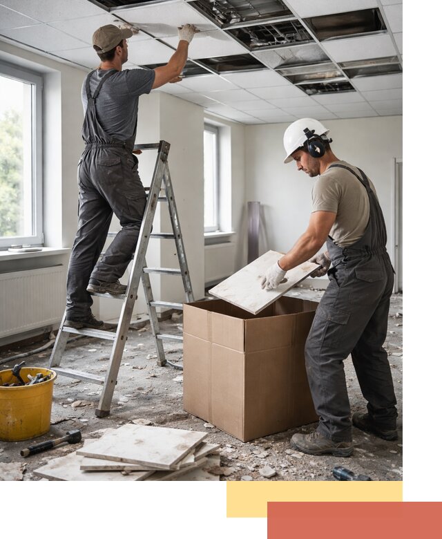 Демонтаж потолочной плитки в Ростове-на-Дону быстро и аккуратно