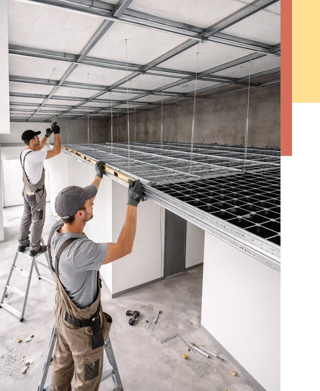 Монтаж потолка грильято в Ростове-на-Дону от 469 руб./м² — быстрая сборка под ключ | ОТДЕЛОЧНИК-Рст