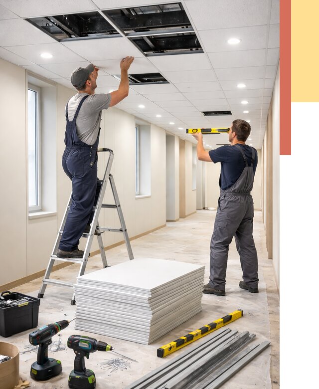 Ремонт потолка Армстронг в Ростове-на-Дону от 4693 руб. — быстро и недорого | ОТДЕЛОЧНИК-Рст