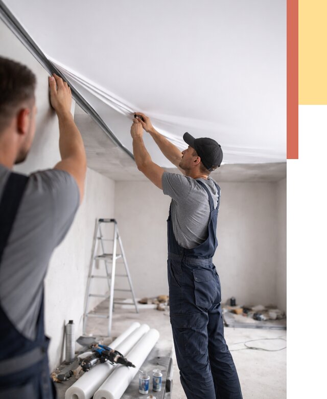 Монтаж матового натяжного потолка в Ростове-на-Дону от 4693 руб./м² — быстро и недорого | ОТДЕЛОЧНИК-Рст