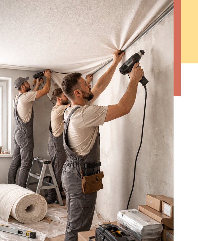 Монтаж фактурного натяжного потолка в Ростове-на-Дону от 782 руб. — ОТДЕЛОЧНИК-Рст