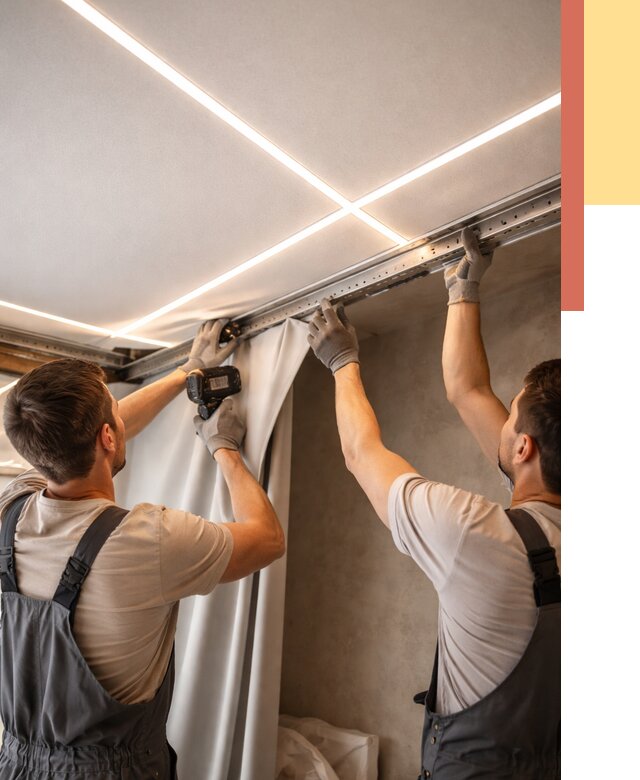 Монтаж натяжного потолка со световыми линиями в Ростове-на-Дону от 1251 руб. | ОТДЕЛОЧНИК-Рст