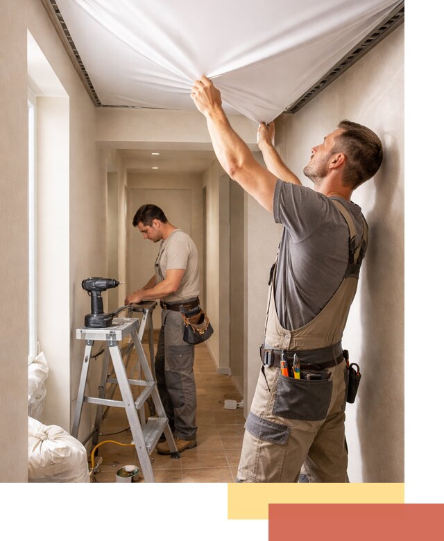 Монтаж натяжного потолка в прихожей в Ростове-на-Дону