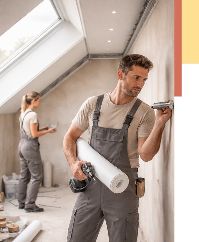 Монтаж натяжного потолка на мансарде в Ростове-на-Дону от 3650 руб. | ОТДЕЛОЧНИК-Рст