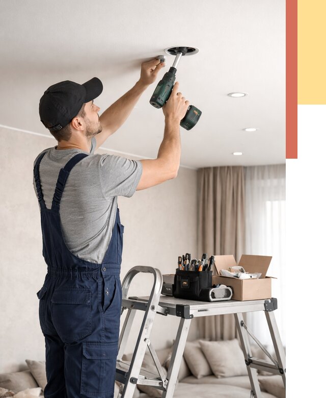 Установка и монтаж точечных светильников в натяжной потолок в Ростове-на-Дону от 1877 руб. | ОТДЕЛОЧНИК-Рст