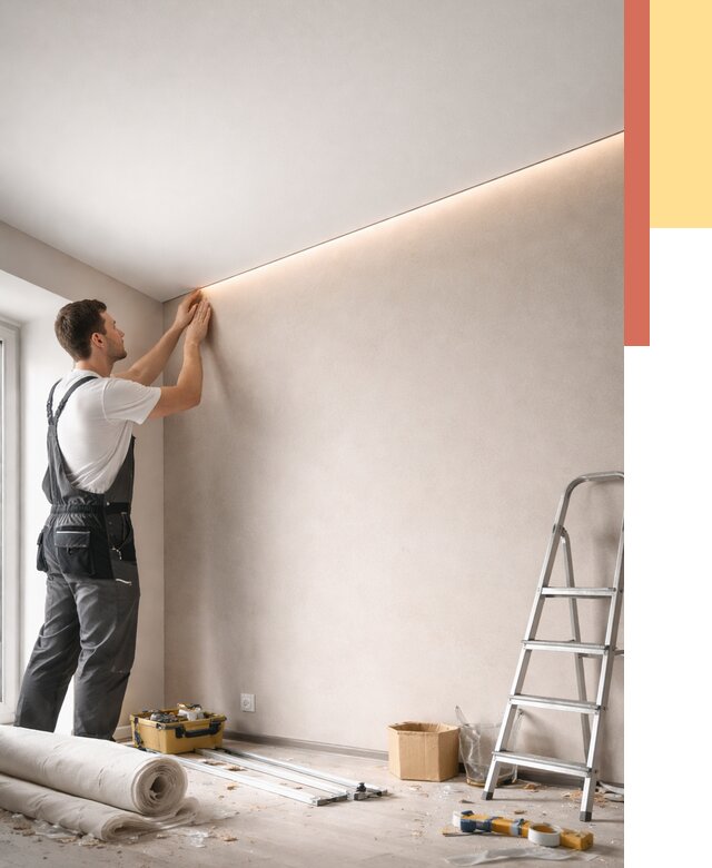 Теневые натяжные потолки в Ростове-на-Дону от 8552 руб. под ключ | ОТДЕЛОЧНИК-Рст