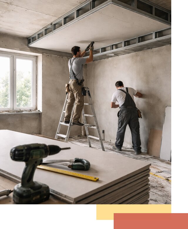 Двухуровневый потолок из гипсокартона в Ростове-на-Дону