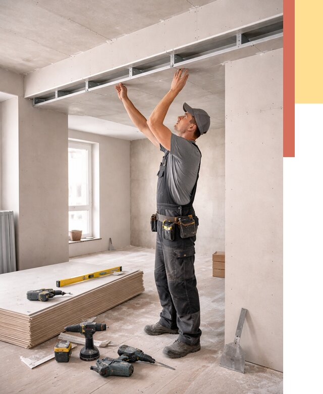 Потолок из гипсокартона с нишей в Ростове-на-Дону от 1304 руб. под ключ | ОТДЕЛОЧНИК-Рст