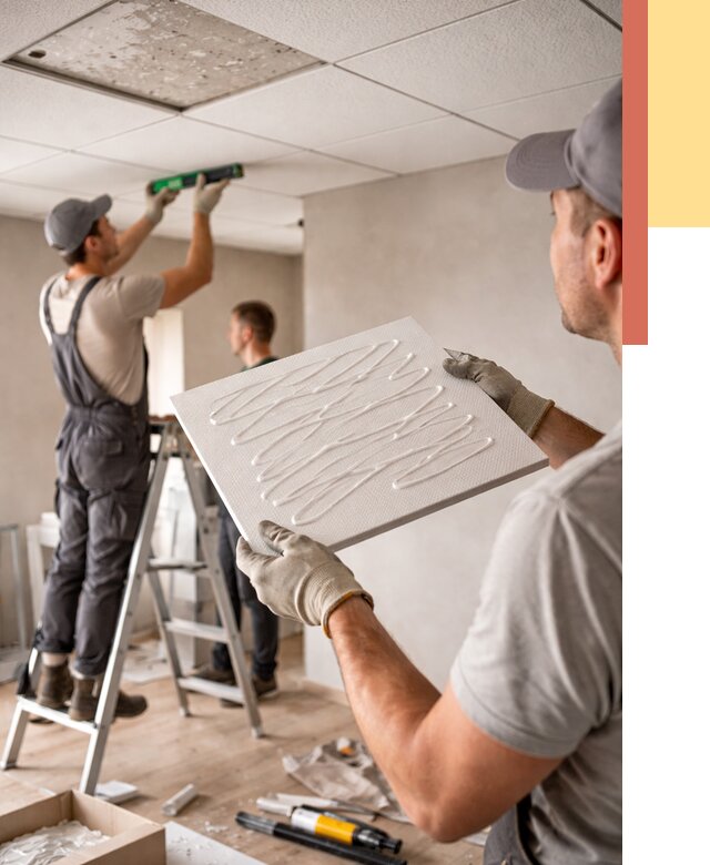 Монтаж потолочной плитки в Ростове-на-Дону от 4693 руб. — быстро и недорого | ОТДЕЛОЧНИК-Рст