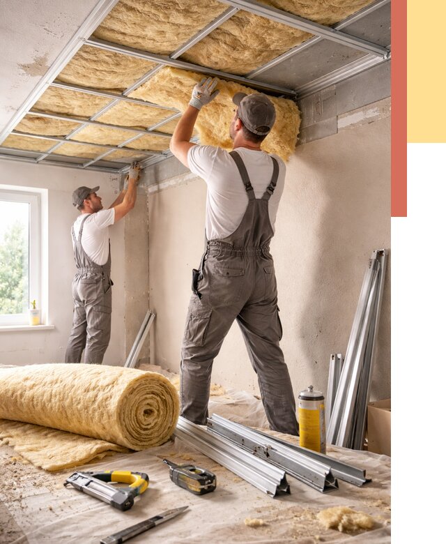 Утепление потолка в Ростове-на-Дону от 7509 руб/м2 — недорого, быстро, под ключ | ОТДЕЛОЧНИК-Рст