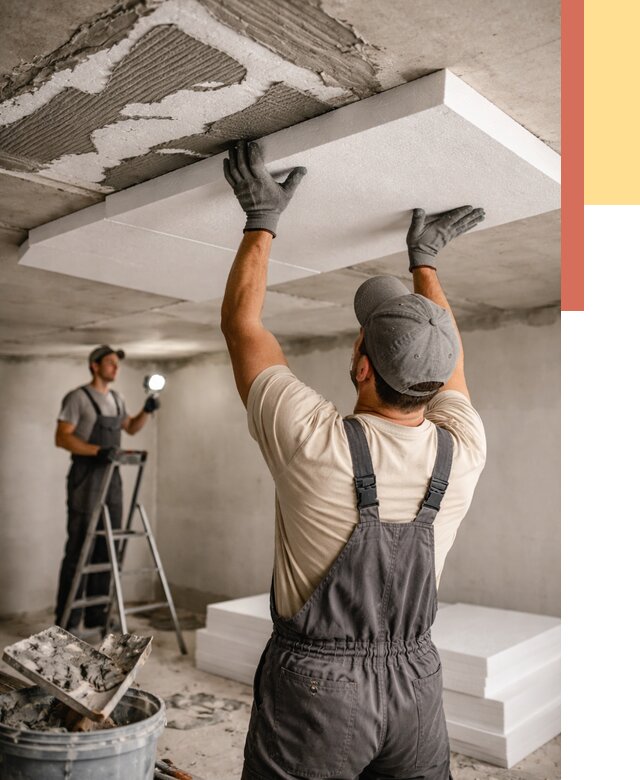 Утепление потолка пенопластом в Ростове-на-Дону от 4693 руб/м2 — недорого и быстро | ОТДЕЛОЧНИК-Рст